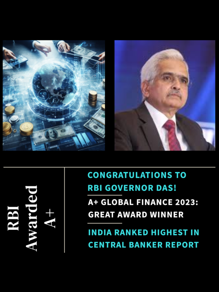 RBI Governor Das Gets A+ Global Finance 2023: Great Award
