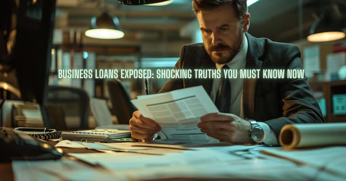 Business Loans Exposed: Shocking Truths You Must Know now